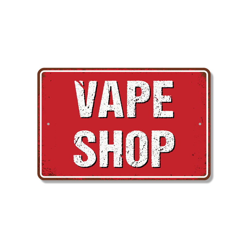 Vape Shop Street 8 Inch x 12 Inch Plastic Sign