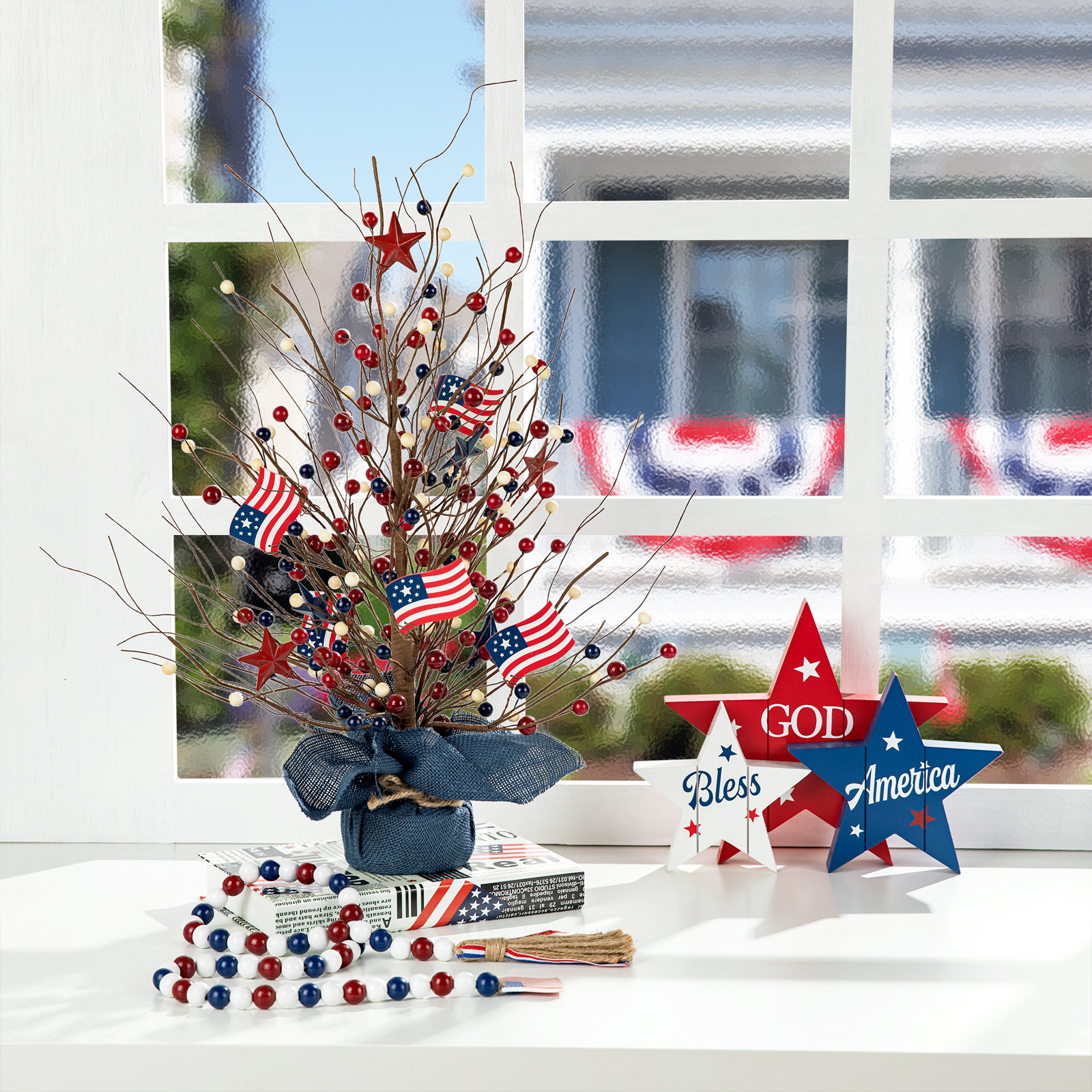 Patriotic Berry Tabletop Tree