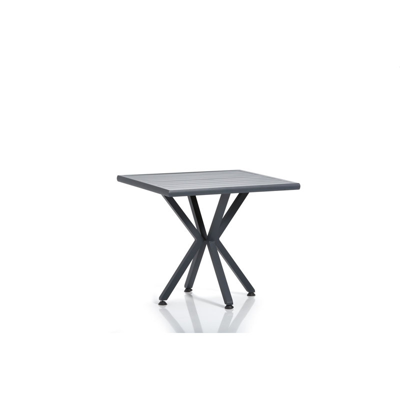 Table de salle à manger à piédestal 37 ", gris