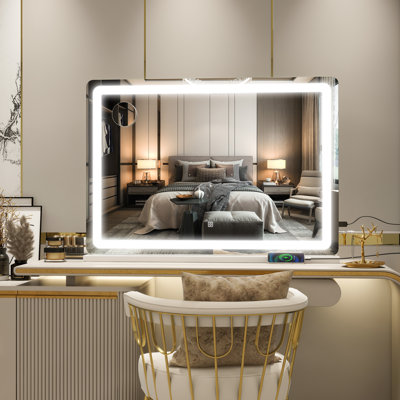 Rectangle LED Metal Mirror for Vanities and Bathroom