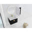 Meuble-lavabo de salle de bain avec lavabo en céramique et tablette latérale - Châtaignier noir, équipement de configuration moderne de 28 po-37254605