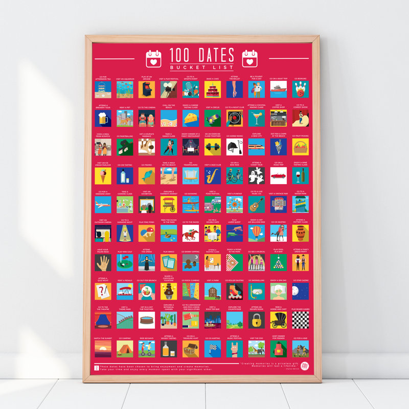 100 Dates To Go On - Single Picture Frame Print