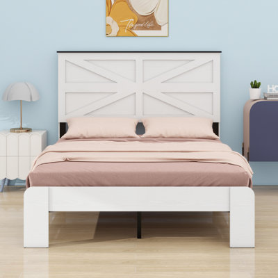 Base de lit plateforme en bois