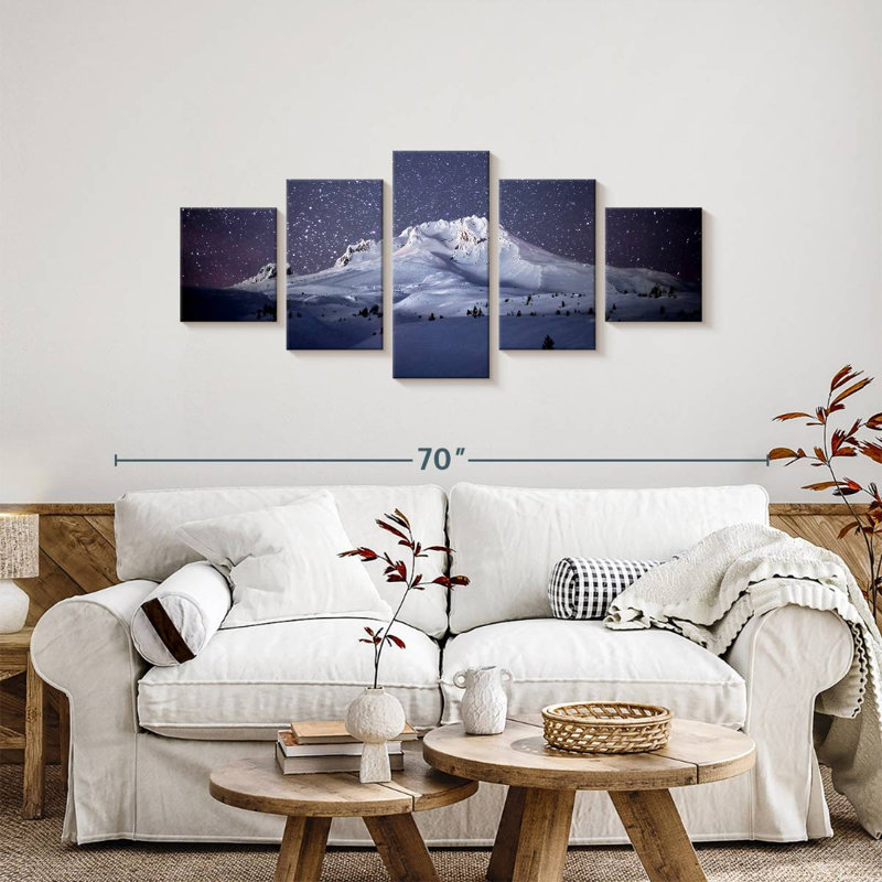 Mount Hood Evening Glow, 24" H x 55" W