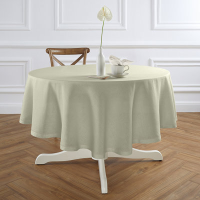 Sonoma Hemstitch - 100% Pure Linen Round Tablecloth (Prewashed)