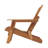 Oversized Folding Adirondack Chair, Pre-Assembled Backrest, Hemlock Wood, Light Brown, 34 X 29 X 33 Inches