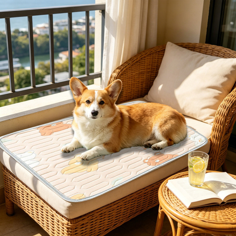 Tapis de couchage respirant 27,6 x 19,7 po Pet Dog, Rose