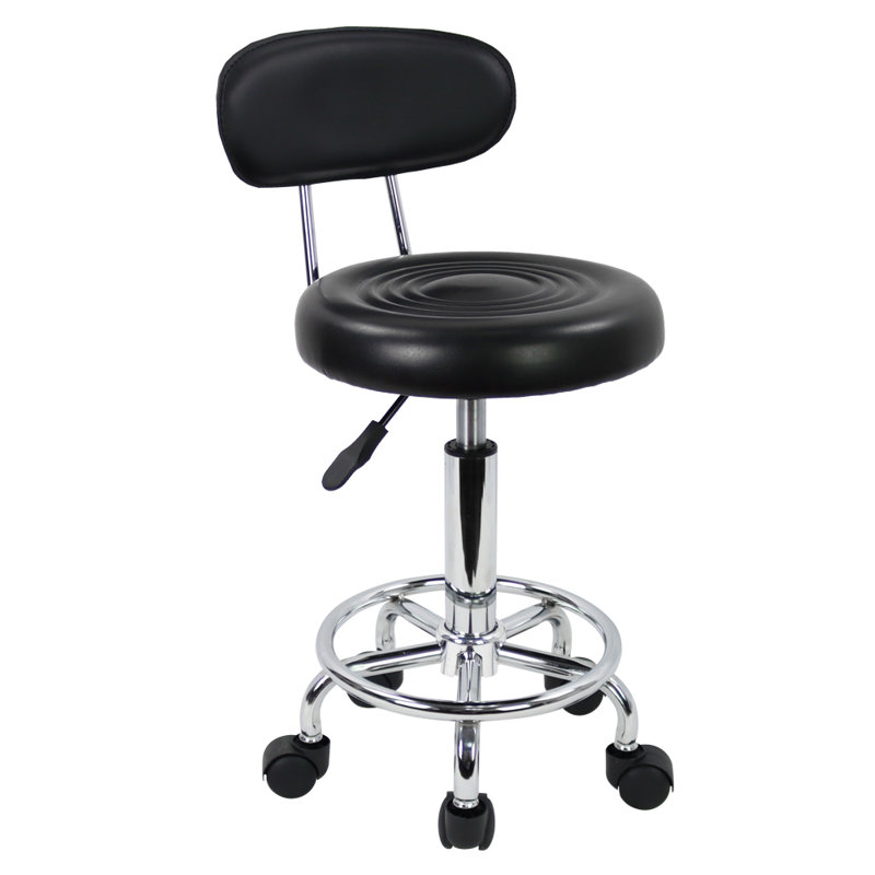 Tabouret de laboratoire pivotant à hauteur réglable avec dossier bas pour le dessin