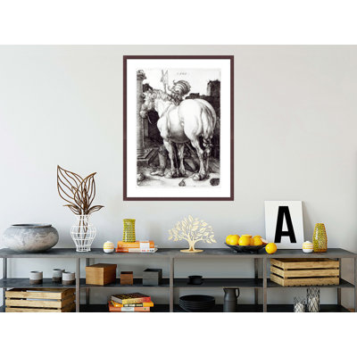 «The Large Horse» par Albrecht Dürer, impression giclée sur cadre