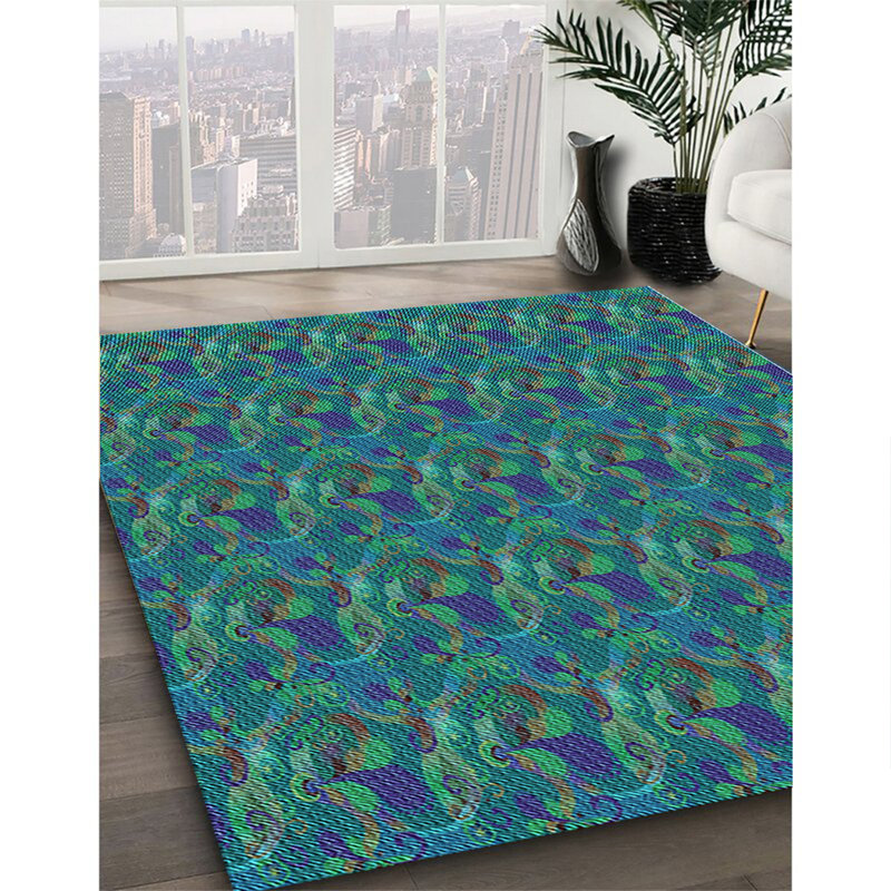 Abstract Indoor Rug, Square 4'