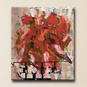Abstrait ABS IV - Impression sur toile, H 16 po x l 12 po x P 1,5 po