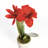 Realistic Faux Mini Amaryllis in Concrete Pot 9 in. in Red