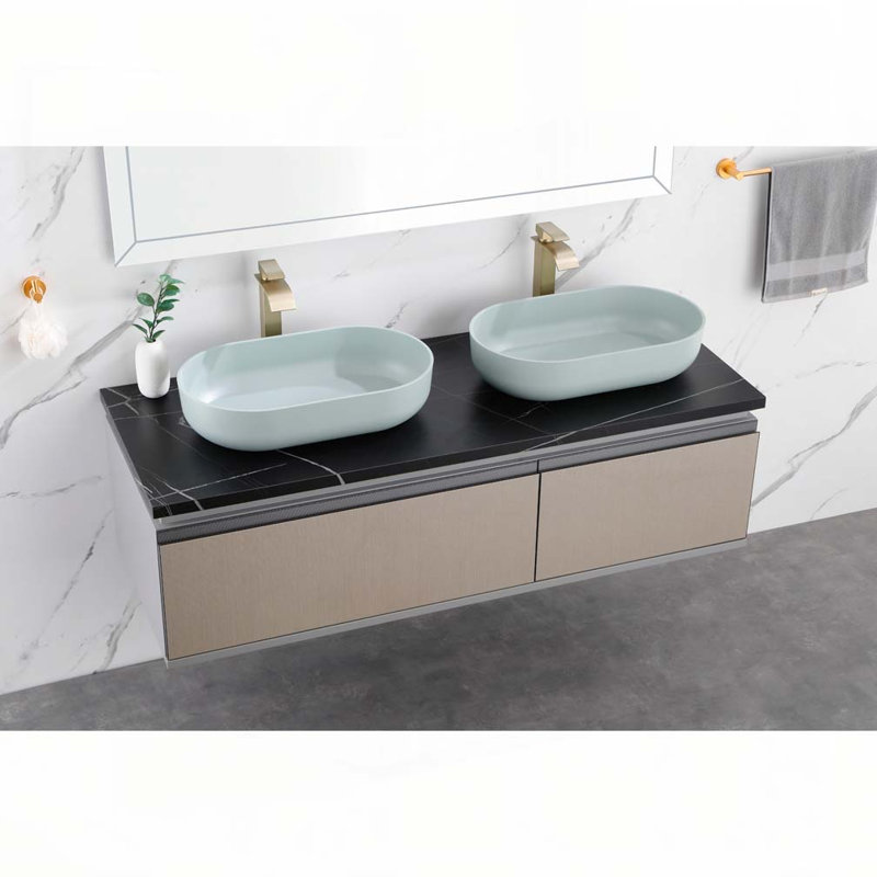 Oval 24"x14" Above Bathroom Vessel Sink, Blue