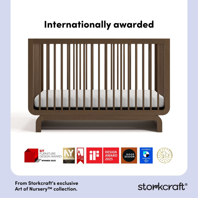 Santorini 5-In-1 Convertible Crib, Hazelnut, Crib