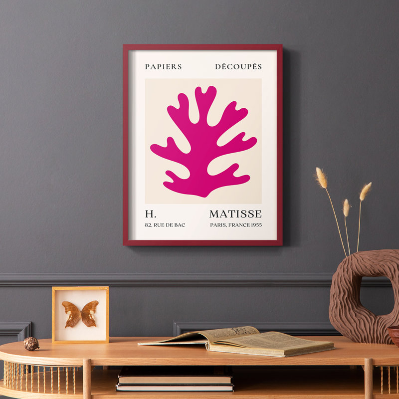 Matisse CLXI, reproduction encadrée - bois massif, H 20 po x l 16 po, Blanc
