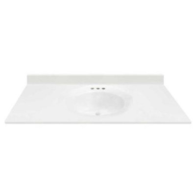 MagickWoods 49" Single Bathroom Vanity Top in White with Sink