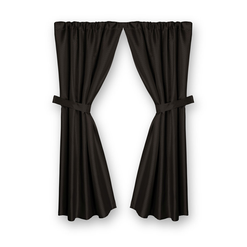 Fathma Blackout Curtain Pair, Black