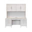 Bureau moderne en bois avec huche, rangement pour bureau, table d'écriture avec armoire, entièrement assemblé, blanc