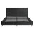 Full Size Modern Upholstered Bed Frame with Vertical Corduroy Headboard,Black-1470975466-1470975461