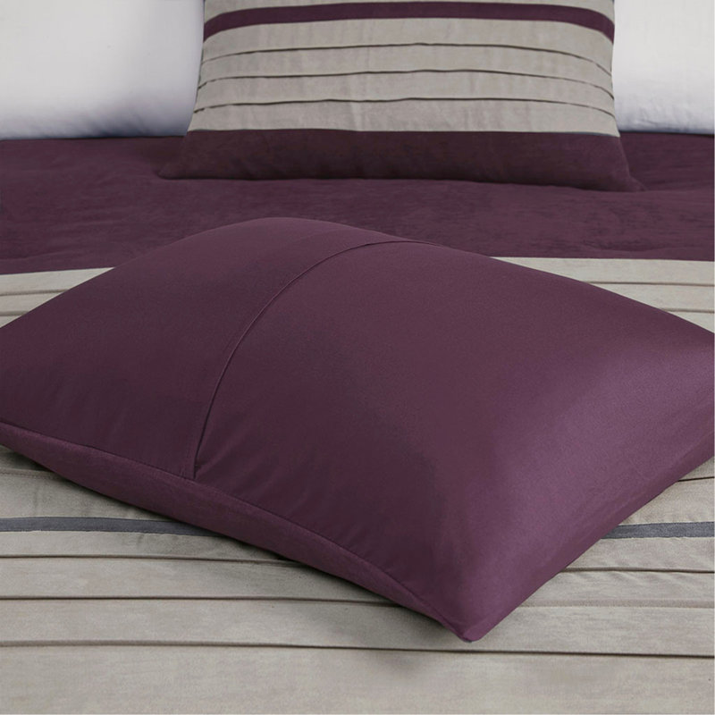 Ensemble d'édredon 7 pièces, Mauve, Grand édredon et 6 pièces supplémentaires