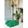 Plants Hand Knotted Cotton Area Rug in Green