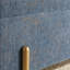 Banc contemporain en métal doré et tissu bleu