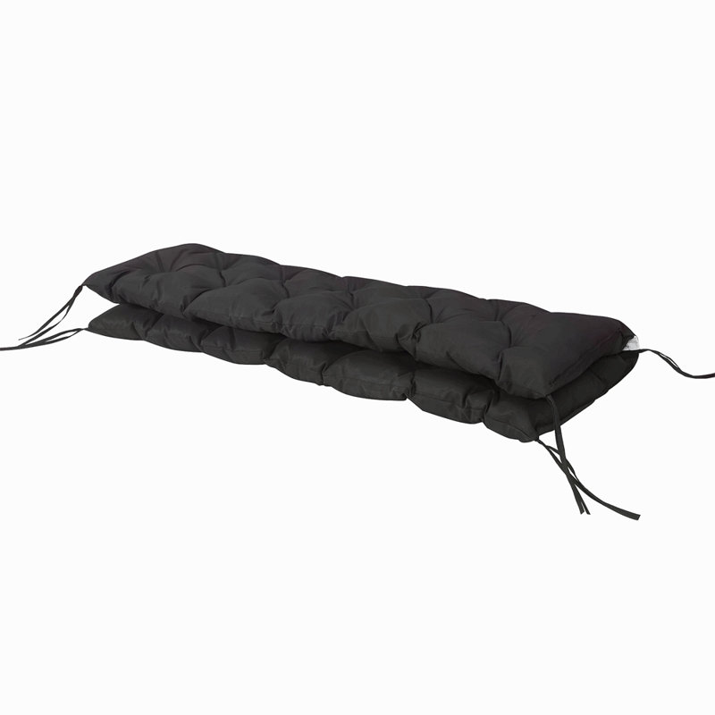 Outsunny Tufted Bench Cushions For Outdoor Furniture, 3-Seater Replacement For Swing Chair, Patio Sofa/Couch, Overstuffed, Includes Backrest