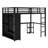Loft Bed Frame With Wardrobe,Desk And Storage Shelves-826711887-826711886