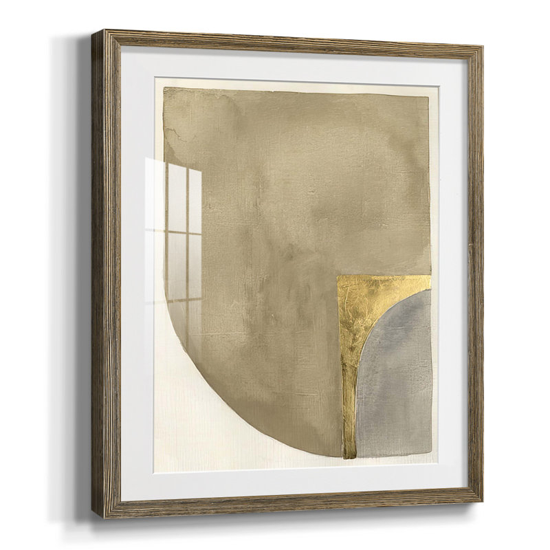 «Minty Green Orbs II», reproduction encadrée, Blanc, Papier avec cadre noyer