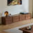 Retro Nut-Brown Solid Wood TV Stands