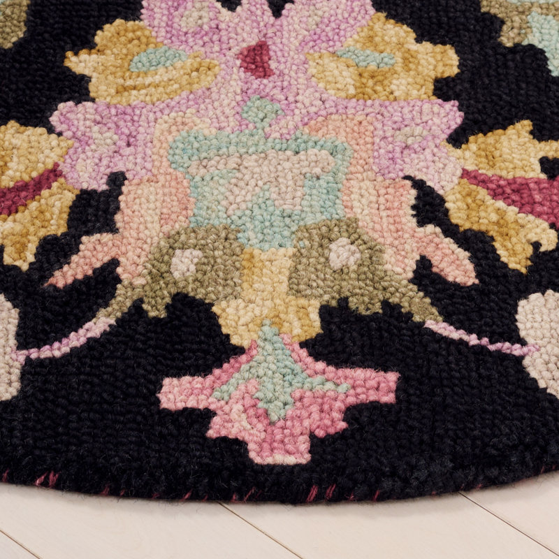 Jardin Hand Tufted Wool;Cotton Floral Indoor Rug, Round 4'