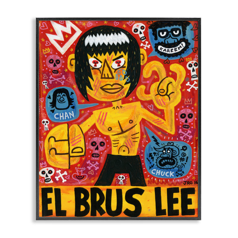 El Brus Lee, culture emblématique, estampe numérique, conception par Jorge R. Gutierrez, H 14 po x l 11 po