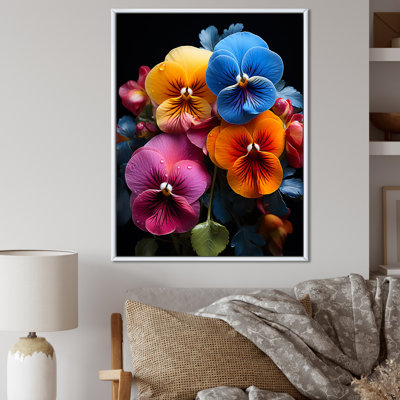 Pensées colorées éclatées de bonheur