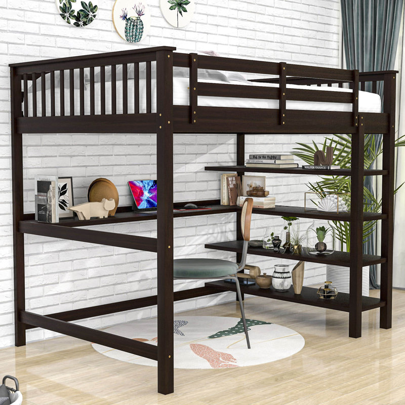 Lit mezzanine Egla par Harriet Bee, Complète, Espresso