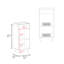 Meuble-lavabo de salle de bain avec lavabo, 1 porte, 4 pieds, 2 tablettes, -751337836