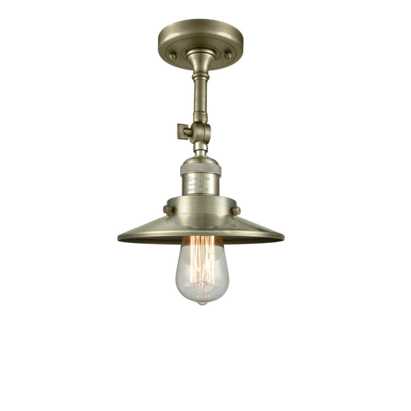 Applique murale 1 lumière pour salle de bain Gault, Laiton antique, Ampoule incandescente rétro de 60 watts, Laiton antique