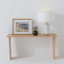 Arden 17 in. White Marble LED Bedside Table Lamp with Charging USB Port