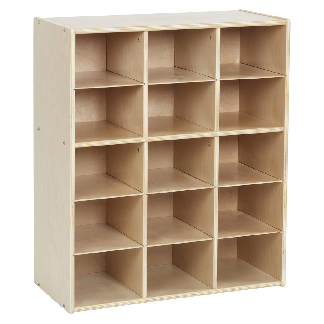 ECR4Kids Streamline 15 Cubby Tray Storage Cabinet, 5x3, Classroom Furniture ECR4Kids 