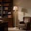 Lampe sur pied de ferme de 65 pouces avec un design en résine évidée, deux sources de lumière et un interrupteur à 4 voies, comprend une ampoule pour le salon, la chambre à coucher ou le bureau
