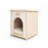 Solid Pet House For Small Cats, Functioning As Side Table, Cream White, American Design Yellow, Scandinavian Casual