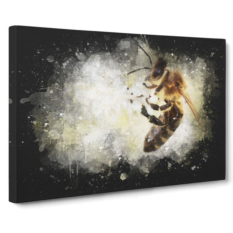 Bee Collecting Pollen Vol.1 - Wrapped Canvas, 50cm H x 76cm W x 3cm D