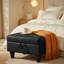 Banc rectangulaire avec repose-pieds avec rangement, repose-pieds en similicuir avec couvercle à charnière, tabouret de table basse pour le salon, la chambre à coucher, le vestibule, noir-1637271427