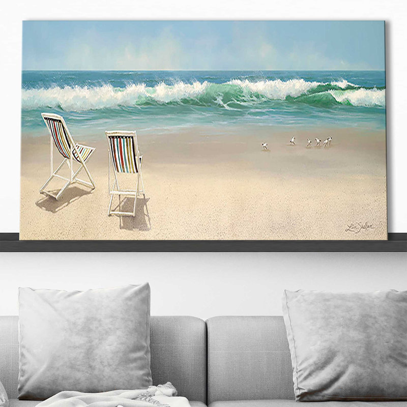 «View for Two» par Lin Seslar - Peinture, Toile tendue, H 24 po x l 40 po x P 1,5 po
