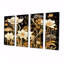 Ensemble de 4 décorations murales Glam White Spring Flowers In The Night - Wildflowers-410341388