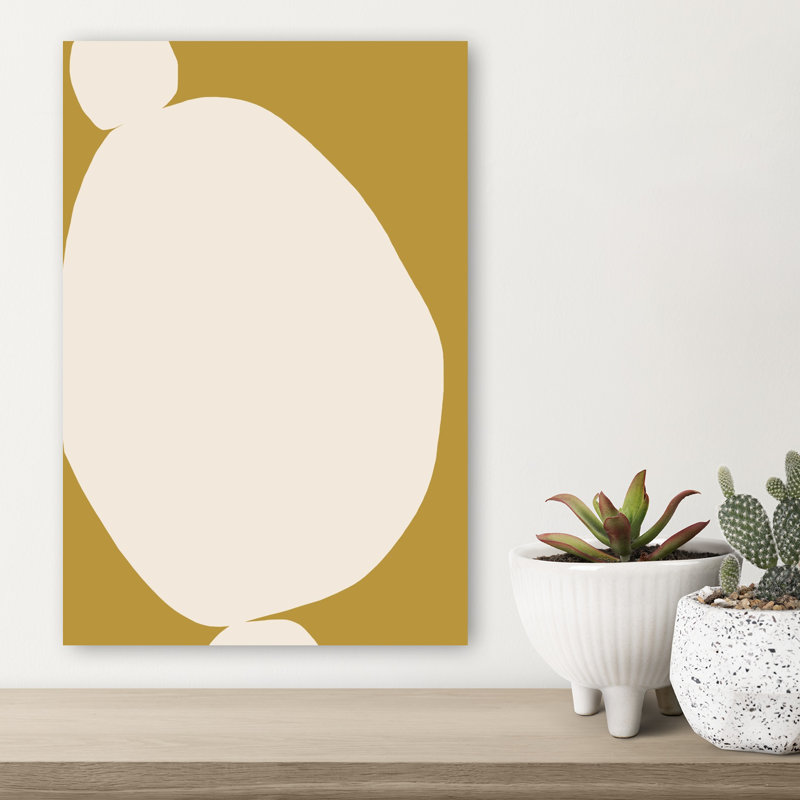 Organic Shapes Abstract Contemporary Minimalist Wall Art Print 1 Piece Wrapped Canvas Wall Art, 45.72cm H x 30.48cm W
