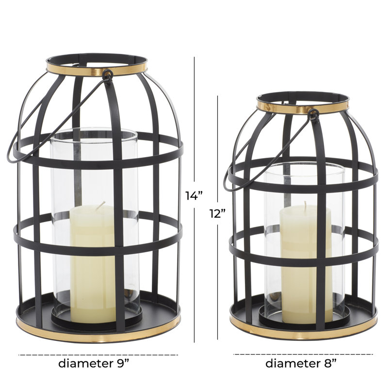2 Piece Tabletop Lantern Set