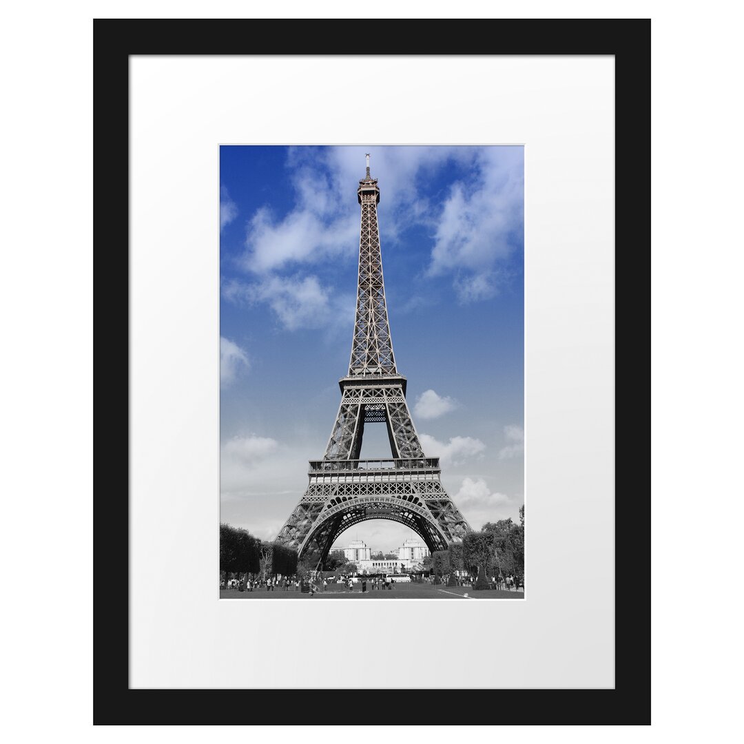 Gerahmtes Poster Eifelturm mit Himmel Paris