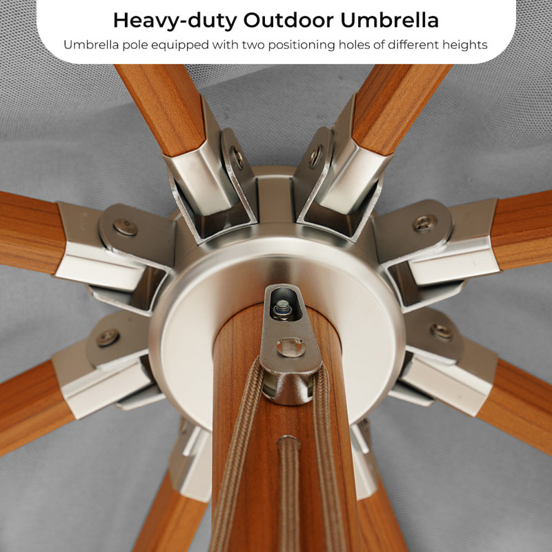 3.5m Market Parasol, Grey