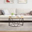 Coffee Table Engineered Wood and Steel Modern Low Living Room Square-134459671