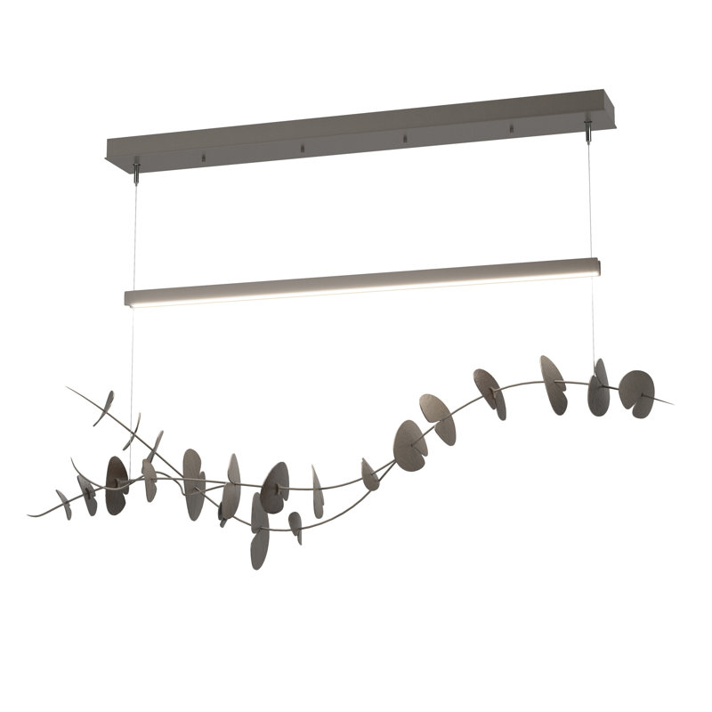 Luminaire suspendu 1 lumière Lily, Fumée foncée, Bronze huilé